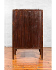 Chinese Qing Dynasty 19th Century Red Lacquered Wedding Cabinet with Carving-14. Asian & Chinese Furniture, Art, Antiques, Vintage Home Décor for sale at FEA Home