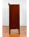 Chinese Qing Dynasty 19th Century Red Lacquered Wedding Cabinet with Carving-15. Asian & Chinese Furniture, Art, Antiques, Vintage Home Décor for sale at FEA Home