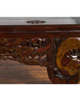Chinese Qing Dynasty 19th Century Carved Console Table with Mythical Animals-11. Asian & Chinese Furniture, Art, Antiques, Vintage Home Décor for sale at FEA Home
