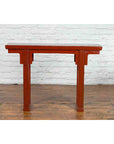 19th Century Chinese Qing Dynasty Period Red Lacquer Console Altar Table-10. Asian & Chinese Furniture, Art, Antiques, Vintage Home Décor for sale at FEA Home