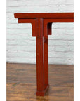 19th Century Chinese Qing Dynasty Period Red Lacquer Console Altar Table-13. Asian & Chinese Furniture, Art, Antiques, Vintage Home Décor for sale at FEA Home