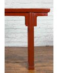19th Century Chinese Qing Dynasty Period Red Lacquer Console Altar Table-14. Asian & Chinese Furniture, Art, Antiques, Vintage Home Décor for sale at FEA Home
