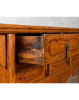 Chinese Qing Dynasty Period 19th Century Elm Sideboard with Dragon Carved Apron-12. Asian & Chinese Furniture, Art, Antiques, Vintage Home Décor for sale at FEA Home