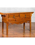 Chinese Qing Dynasty Period 19th Century Elm Sideboard with Dragon Carved Apron-14. Asian & Chinese Furniture, Art, Antiques, Vintage Home Décor for sale at FEA Home
