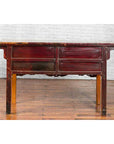Chinese Qing Dynasty Period 19th Century Elm Sideboard with Dragon Carved Apron-16. Asian & Chinese Furniture, Art, Antiques, Vintage Home Décor for sale at FEA Home