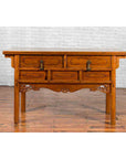 Chinese Qing Dynasty Period 19th Century Elm Sideboard with Dragon Carved Apron-4. Asian & Chinese Furniture, Art, Antiques, Vintage Home Décor for sale at FEA Home