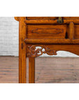 Chinese Qing Dynasty Period 19th Century Elm Sideboard with Dragon Carved Apron-9. Asian & Chinese Furniture, Art, Antiques, Vintage Home Décor for sale at FEA Home
