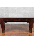 Chinese 19th Century Qing Dynasty Elm Low Console Table with Three Drawers-5. Asian & Chinese Furniture, Art, Antiques, Vintage Home Décor for sale at FEA Home