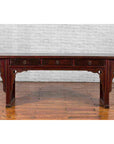 Chinese 19th Century Qing Dynasty Elm Low Console Table with Three Drawers-2. Asian & Chinese Furniture, Art, Antiques, Vintage Home Décor for sale at FEA Home