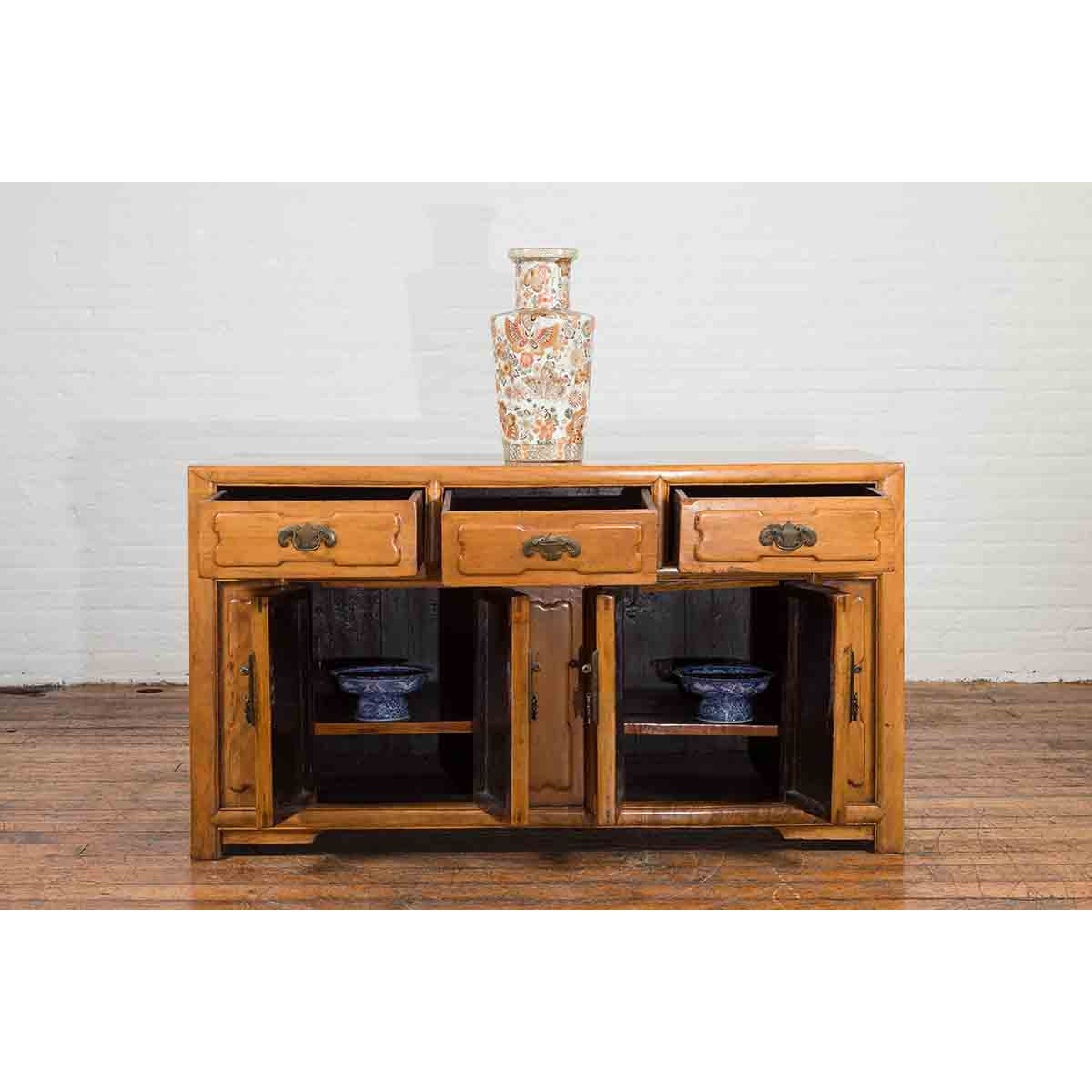 Early 20th Century Chinese Elmwood Sideboard-3. Asian & Chinese Furniture, Art, Antiques, Vintage Home Décor for sale at FEA Home