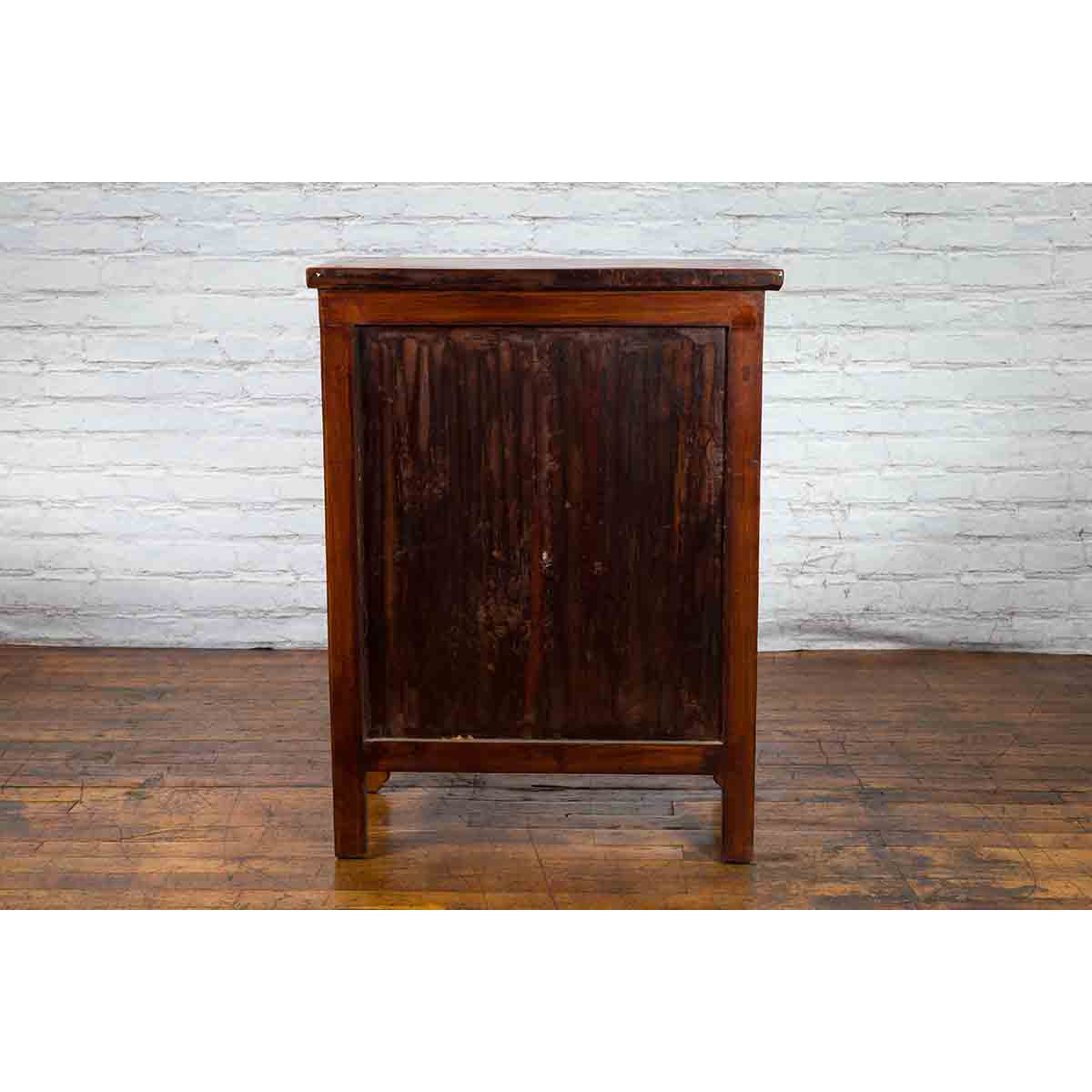 Chinese 19th Century Qing Dynasty Cabinet with Two Doors over Two Drawers-11. Asian & Chinese Furniture, Art, Antiques, Vintage Home Décor for sale at FEA Home