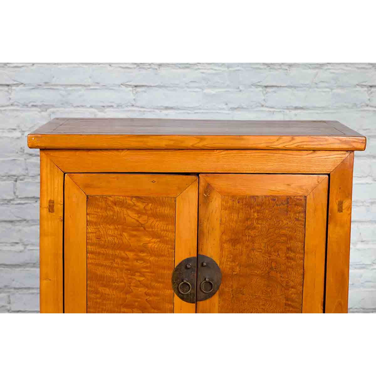 Chinese 19th Century Qing Dynasty Cabinet with Two Doors over Two Drawers-5. Asian & Chinese Furniture, Art, Antiques, Vintage Home Décor for sale at FEA Home