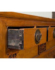 Chinese Qing Dynasty 19th Century Waisted Sideboard with Carved Floral Motifs-12. Asian & Chinese Furniture, Art, Antiques, Vintage Home Décor for sale at FEA Home