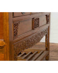 Chinese Qing Dynasty 19th Century Waisted Sideboard with Carved Floral Motifs-16. Asian & Chinese Furniture, Art, Antiques, Vintage Home Décor for sale at FEA Home