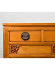 Chinese Qing Dynasty 19th Century Waisted Sideboard with Carved Floral Motifs-5. Asian & Chinese Furniture, Art, Antiques, Vintage Home Décor for sale at FEA Home