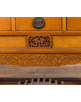 Chinese Qing Dynasty 19th Century Waisted Sideboard with Carved Floral Motifs-8. Asian & Chinese Furniture, Art, Antiques, Vintage Home Décor for sale at FEA Home