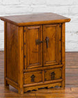 Chinese Qing Dynasty 19th Century Elmwood Side Cabinet with Doors and Drawers-13. Asian & Chinese Furniture, Art, Antiques, Vintage Home Décor for sale at FEA Home