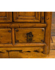 Chinese Qing Dynasty 19th Century Elmwood Side Cabinet with Doors and Drawers-8. Asian & Chinese Furniture, Art, Antiques, Vintage Home Décor for sale at FEA Home