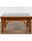 Chinese Qing Dynasty 19th Century Elmwood Coffee Table with Carved Apron-3. Asian & Chinese Furniture, Art, Antiques, Vintage Home Décor for sale at FEA Home