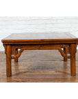 Chinese Qing Dynasty 19th Century Elmwood Coffee Table with Carved Apron-6. Asian & Chinese Furniture, Art, Antiques, Vintage Home Décor for sale at FEA Home