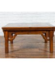 Chinese Qing Dynasty 19th Century Elmwood Coffee Table with Carved Apron-4. Asian & Chinese Furniture, Art, Antiques, Vintage Home Décor for sale at FEA Home