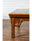 Chinese Qing Dynasty 19th Century Elmwood Coffee Table with Carved Apron-8. Asian & Chinese Furniture, Art, Antiques, Vintage Home Décor for sale at FEA Home