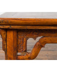 Chinese Qing Dynasty 19th Century Elmwood Coffee Table with Carved Apron-10. Asian & Chinese Furniture, Art, Antiques, Vintage Home Décor for sale at FEA Home