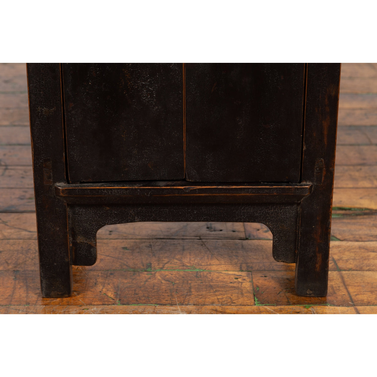 Chinese Qing Dynasty 19th Century Side Cabinet with Distressed Black Lacquer-10. Asian & Chinese Furniture, Art, Antiques, Vintage Home Décor for sale at FEA Home