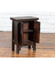 Chinese Qing Dynasty 19th Century Side Cabinet with Distressed Black Lacquer-12. Asian & Chinese Furniture, Art, Antiques, Vintage Home Décor for sale at FEA Home