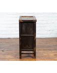 Chinese Qing Dynasty 19th Century Side Cabinet with Distressed Black Lacquer-4. Asian & Chinese Furniture, Art, Antiques, Vintage Home Décor for sale at FEA Home