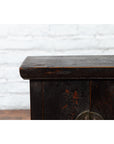Chinese Qing Dynasty 19th Century Side Cabinet with Distressed Black Lacquer-7. Asian & Chinese Furniture, Art, Antiques, Vintage Home Décor for sale at FEA Home