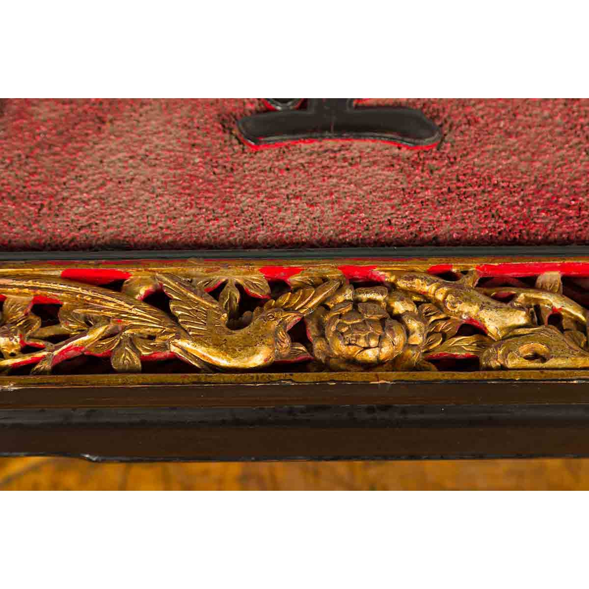 Chinese Antique Shop Sign with Calligraphy Made into a Black Coffee Table-18. Asian & Chinese Furniture, Art, Antiques, Vintage Home Décor for sale at FEA Home