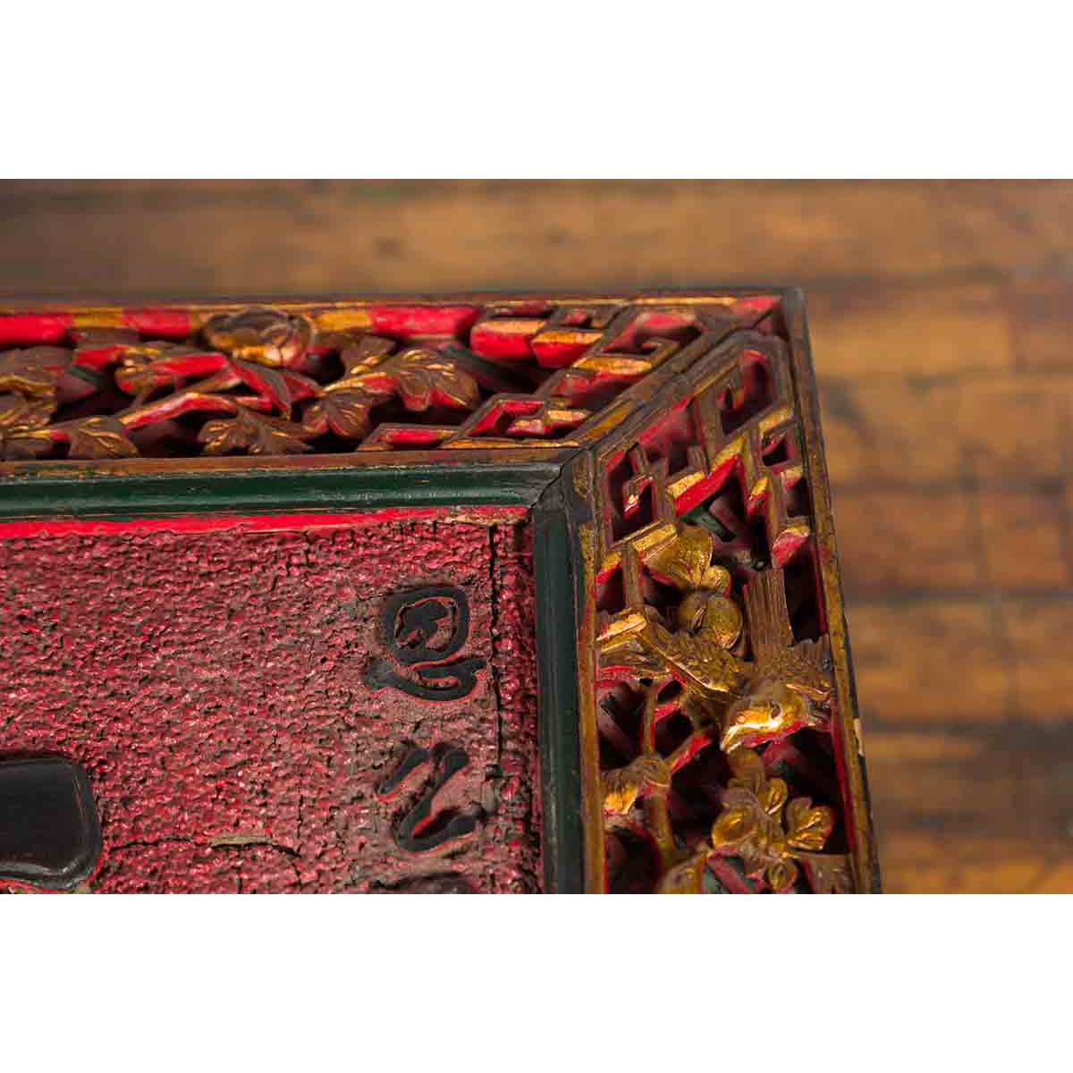 Antique Chinese Shop Sign with Calligraphy Made into a Black Coffee Table-12. Asian & Chinese Furniture, Art, Antiques, Vintage Home Décor for sale at FEA Home