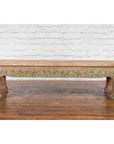 Contemporary Teak Wood Coffee Table with Painted Floral Design-13. Asian & Chinese Furniture, Art, Antiques, Vintage Home Décor for sale at FEA Home