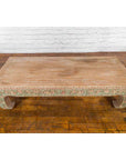 Contemporary Teak Wood Coffee Table with Painted Floral Design-14. Asian & Chinese Furniture, Art, Antiques, Vintage Home Décor for sale at FEA Home