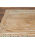Contemporary Teak Wood Coffee Table with Painted Floral Design-15. Asian & Chinese Furniture, Art, Antiques, Vintage Home Décor for sale at FEA Home
