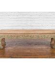 Contemporary Teak Wood Coffee Table with Painted Floral Design-3. Asian & Chinese Furniture, Art, Antiques, Vintage Home Décor for sale at FEA Home