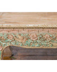Contemporary Teak Wood Coffee Table with Painted Floral Design-8. Asian & Chinese Furniture, Art, Antiques, Vintage Home Décor for sale at FEA Home