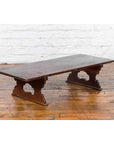 Japanese Low Table or Bench with Carved Cutout Legs-2. Asian & Chinese Furniture, Art, Antiques, Vintage Home Décor for sale at FEA Home