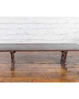 Japanese Low Table or Bench with Carved Cutout Legs-8. Asian & Chinese Furniture, Art, Antiques, Vintage Home Décor for sale at FEA Home