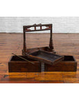Chinese Qing Dynasty Tiered Wedding Box with Nailheads and Dark Patina-4. Asian & Chinese Furniture, Art, Antiques, Vintage Home Décor for sale at FEA Home