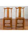 Near Pair of Chinese Qing Dynasty 19th Century Yoke High Back Decorative Chairs-14. Asian & Chinese Furniture, Art, Antiques, Vintage Home Décor for sale at FEA Home