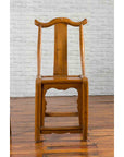 Near Pair of Chinese Qing Dynasty 19th Century Yoke High Back Decorative Chairs-7. Asian & Chinese Furniture, Art, Antiques, Vintage Home Décor for sale at FEA Home