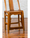 Near Pair of Chinese Qing Dynasty 19th Century Yoke High Back Decorative Chairs-9. Asian & Chinese Furniture, Art, Antiques, Vintage Home Décor for sale at FEA Home
