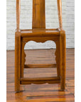 Near Pair of Chinese Qing Dynasty 19th Century Yoke High Back Decorative Chairs-10. Asian & Chinese Furniture, Art, Antiques, Vintage Home Décor for sale at FEA Home