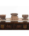 Set of Three Indian 19th Century Seed Planters with Carved Motifs and Patina-11. Asian & Chinese Furniture, Art, Antiques, Vintage Home Décor for sale at FEA Home