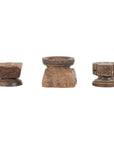 Set of Three Indian 19th Century Seed Planters with Carved Motifs and Patina-1. Asian & Chinese Furniture, Art, Antiques, Vintage Home Décor for sale at FEA Home