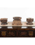 Set of Three Indian 19th Century Seed Planters with Carved Motifs and Patina-2. Asian & Chinese Furniture, Art, Antiques, Vintage Home Décor for sale at FEA Home