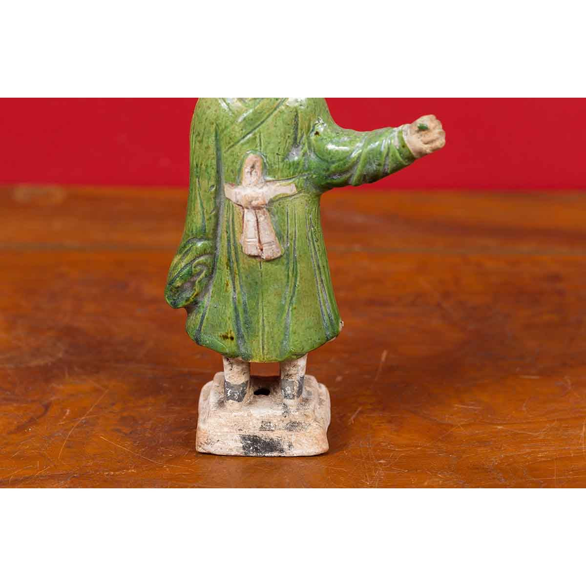 Terracotta Ming Dynasty Court Official Statuette with Original Polychromy-5. Asian & Chinese Furniture, Art, Antiques, Vintage Home Décor for sale at FEA Home