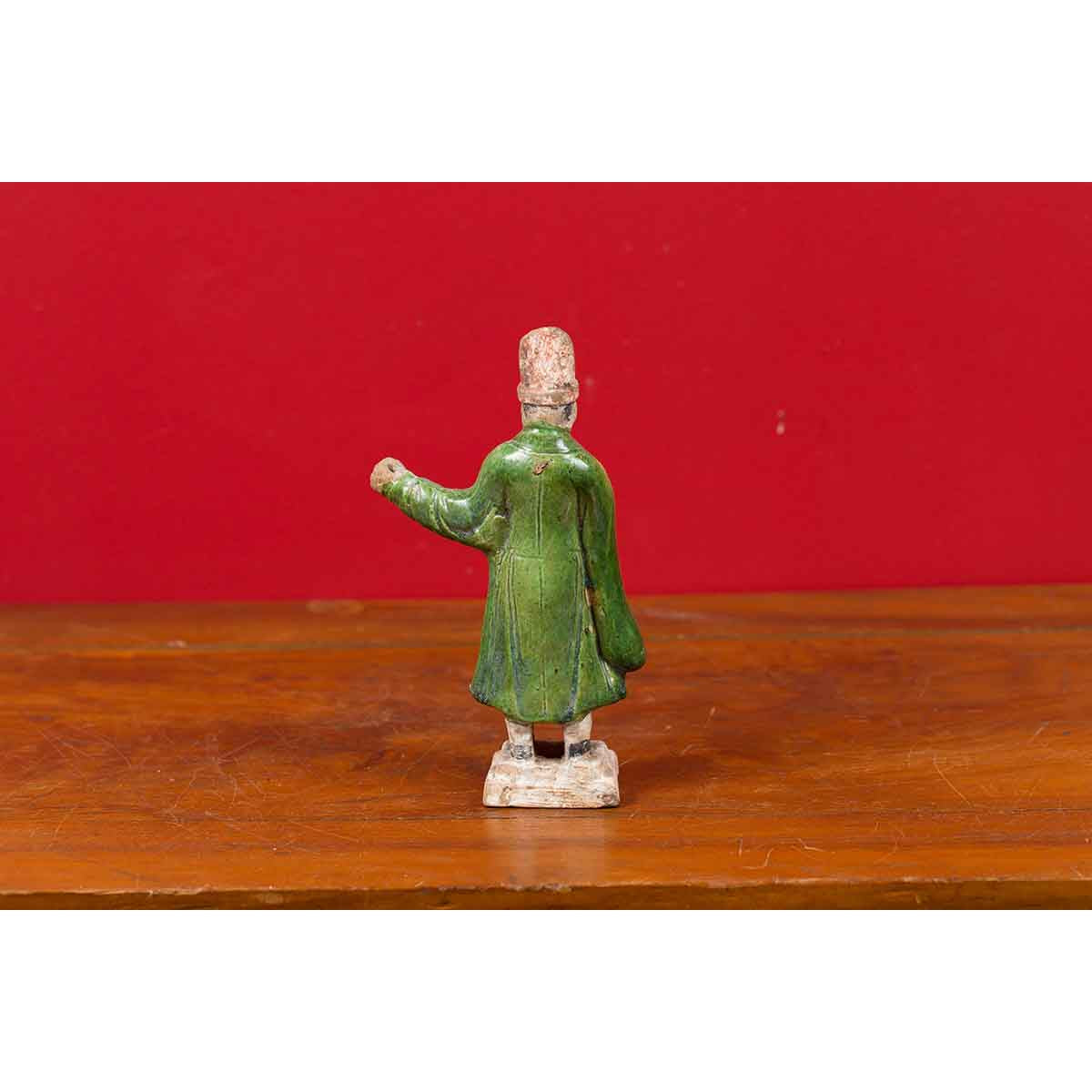 Terracotta Ming Dynasty Court Official Statuette with Original Polychromy-8. Asian & Chinese Furniture, Art, Antiques, Vintage Home Décor for sale at FEA Home